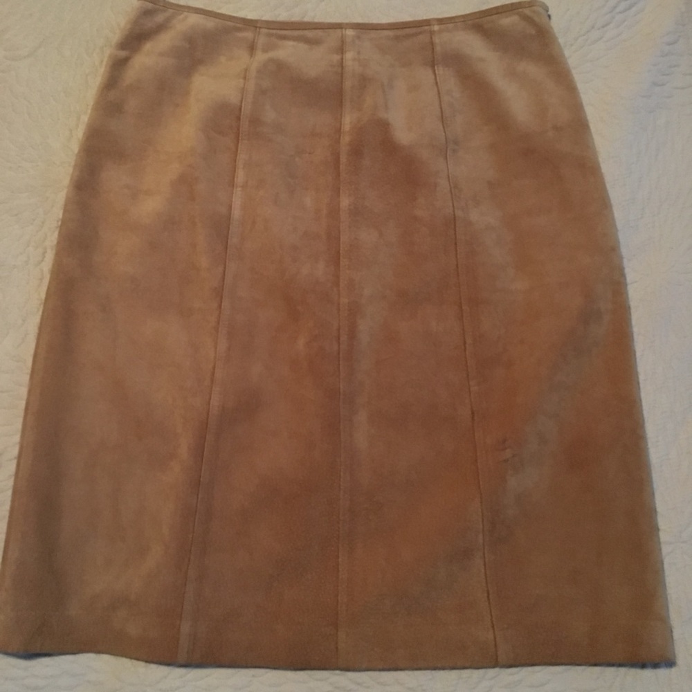 Suede pencil skirt. Ann Taylor.